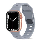 สายรัดนาฬิกาซิลิโคนลายเส้นหัวเข็มขัดสี่เหลี่ยม สำหรับ Apple Watch 42mm, Apple Watch 38mm