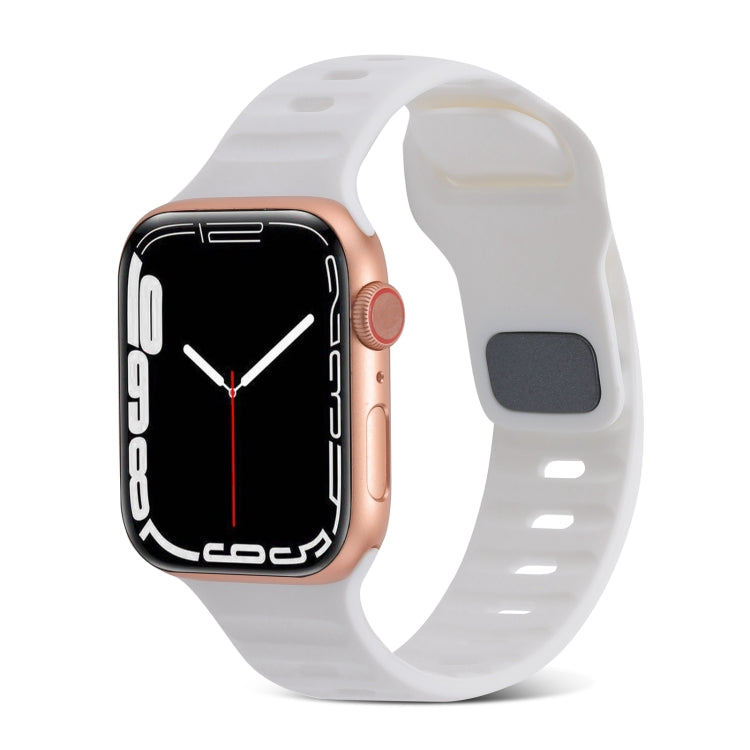 สายรัดนาฬิกาซิลิโคนลายเส้นหัวเข็มขัดสี่เหลี่ยม สำหรับ Apple Watch Ultra 2 ขนาด 49 มม. สำหรับ Apple Watch Series 9 ขนาด 45 มม.