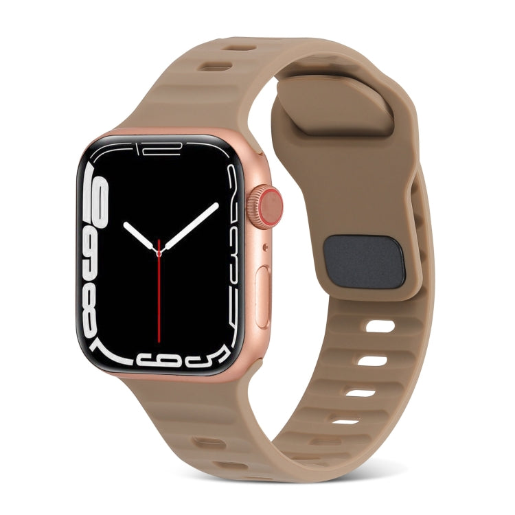 สายรัดนาฬิกาซิลิโคนลายเส้นหัวเข็มขัดสี่เหลี่ยม สำหรับ Apple Watch Ultra 2 ขนาด 49 มม. สำหรับ Apple Watch Series 9 ขนาด 45 มม.