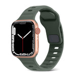 สายรัดนาฬิกาซิลิโคนลายเส้นหัวเข็มขัดสี่เหลี่ยม สำหรับ Apple Watch 42mm, Apple Watch 38mm