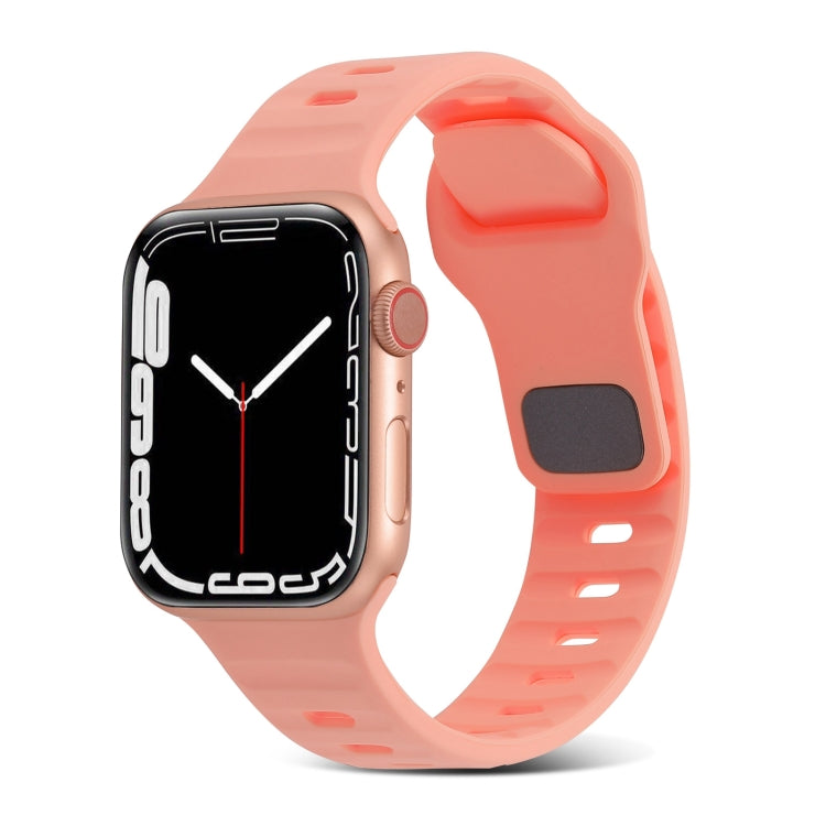 สายรัดนาฬิกาซิลิโคนลายเส้นหัวเข็มขัดสี่เหลี่ยม สำหรับ Apple Watch SE 2023 ขนาด 44 มม. สำหรับ Apple Watch SE 2023 ขนาด 40 มม.