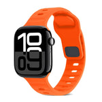 สายรัดนาฬิกาซิลิโคนลายเส้นหัวเข็มขัดสี่เหลี่ยม สำหรับ Apple Watch Series 10 ขนาด 46 มม. สำหรับ Apple Watch Series 10 ขนาด 42 มม.