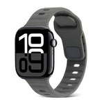 สายรัดนาฬิกาซิลิโคนลายเส้นหัวเข็มขัดสี่เหลี่ยม สำหรับ Apple Watch Series 10 ขนาด 46 มม. สำหรับ Apple Watch Series 10 ขนาด 42 มม.