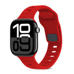 สายรัดนาฬิกาซิลิโคนลายเส้นหัวเข็มขัดสี่เหลี่ยม สำหรับ Apple Watch Series 10 ขนาด 46 มม. สำหรับ Apple Watch Series 10 ขนาด 42 มม.