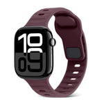 สายรัดนาฬิกาซิลิโคนลายเส้นหัวเข็มขัดสี่เหลี่ยม สำหรับ Apple Watch Series 10 ขนาด 46 มม. สำหรับ Apple Watch Series 10 ขนาด 42 มม.