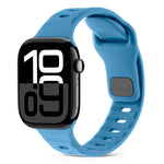 สายรัดนาฬิกาซิลิโคนลายเส้นหัวเข็มขัดสี่เหลี่ยม สำหรับ Apple Watch Series 10 ขนาด 46 มม. สำหรับ Apple Watch Series 10 ขนาด 42 มม.