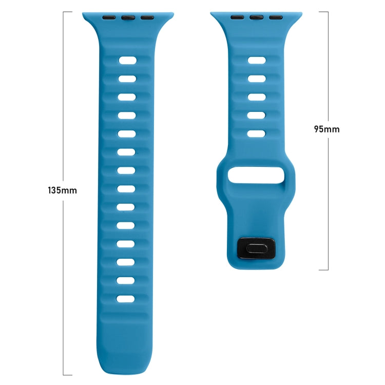 สายรัดนาฬิกาซิลิโคนลายเส้นหัวเข็มขัดสี่เหลี่ยม สำหรับ Apple Watch Ultra 2 ขนาด 49 มม. สำหรับ Apple Watch Series 9 ขนาด 45 มม.