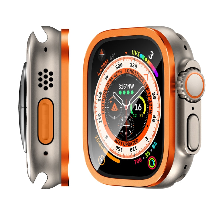 ฟิล์มกระจกนิรภัยแบบบูรณาการกรอบอะลูมิเนียมอัลลอย สำหรับ Apple Watch Ultra 49mm