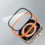 ฟิล์มกระจกนิรภัยแบบบูรณาการกรอบอะลูมิเนียมอัลลอย สำหรับ Apple Watch Ultra 49mm