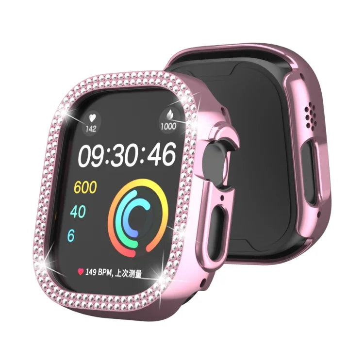 เคสเรือนนาฬิกา PC กลวงเพชรสองแถว สำหรับ Apple Watch Ultra 2 / Ultra 49mm
