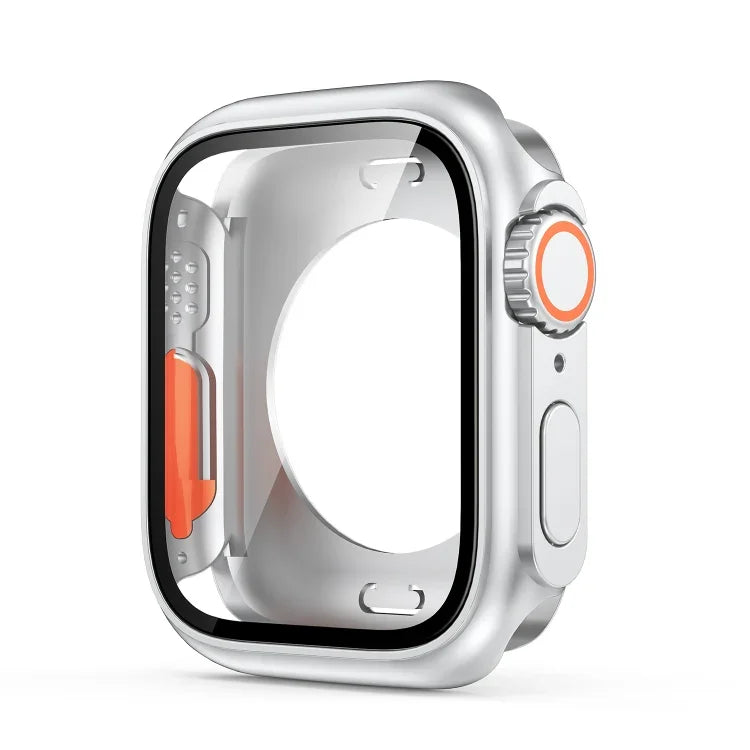 เปลี่ยนเป็นเคสเรือนนาฬิกา PC ไฮบริดฟิล์มครอบคลุมทั้งหมด Ultra 49mm สำหรับ Apple Watch Series 6 / 5 / 4 / SE 44mm, สำหรับ Apple Watch Series 6 / 5 / 4 / SE 40mm, สำหรับ Apple Watch Series 9 / 8 / 7 45mm, สำหรับ Apple Watch Series 9 / 8 / 7 41mm