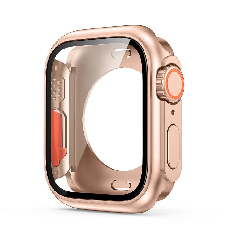 เปลี่ยนเป็นเคสเรือนนาฬิกา PC ไฮบริดฟิล์มครอบคลุมทั้งหมด Ultra 49mm สำหรับ Apple Watch Series 6 / 5 / 4 / SE 44mm, สำหรับ Apple Watch Series 6 / 5 / 4 / SE 40mm, สำหรับ Apple Watch Series 9 / 8 / 7 45mm, สำหรับ Apple Watch Series 9 / 8 / 7 41mm