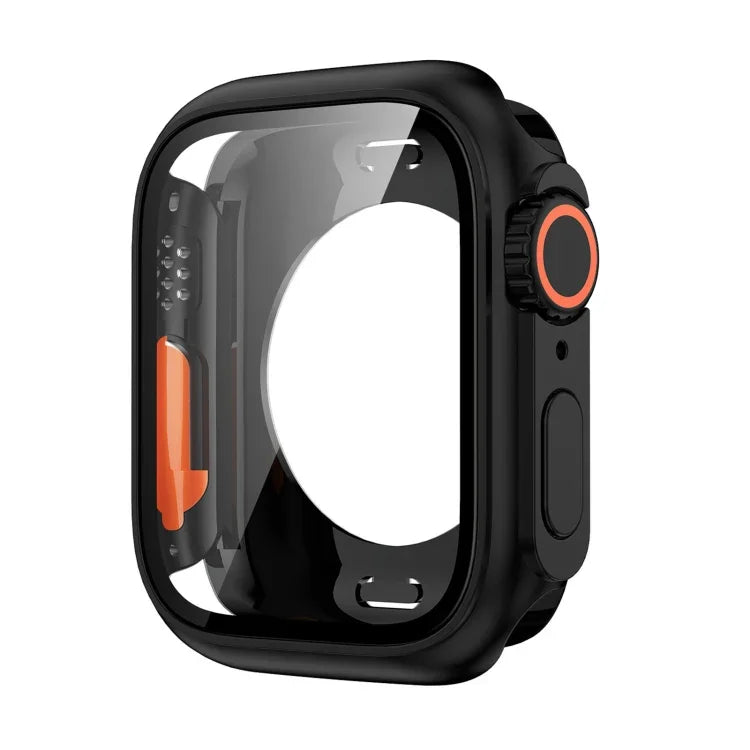 เปลี่ยนเป็นเคสเรือนนาฬิกา PC ไฮบริดฟิล์มครอบคลุมทั้งหมด Ultra 49mm สำหรับ Apple Watch Series 6 / 5 / 4 / SE 44mm, สำหรับ Apple Watch Series 6 / 5 / 4 / SE 40mm, สำหรับ Apple Watch Series 9 / 8 / 7 45mm, สำหรับ Apple Watch Series 9 / 8 / 7 41mm