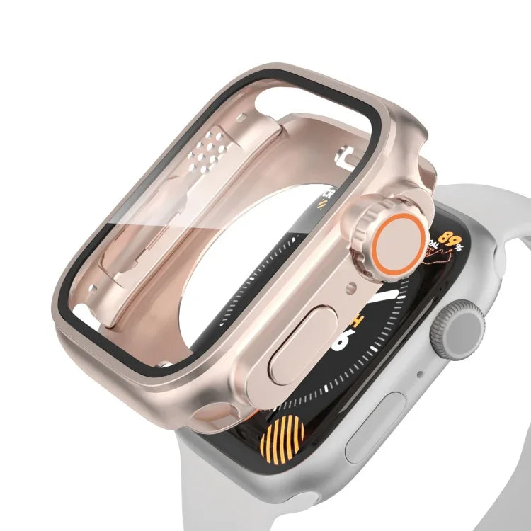 เปลี่ยนเป็นเคสเรือนนาฬิกา PC ไฮบริดฟิล์มกันน้ำครอบคลุมทั้งหมด Ultra 49mm สำหรับ Apple Watch Series 6 / 5 / 4 / SE 44mm, สำหรับ Apple Watch Series 6 / 5 / 4 / SE 40mm, สำหรับ Apple Watch Series 9 / 8 / 7 45mm, สำหรับ Apple Watch Series 9 / 8 / 7 41mm
