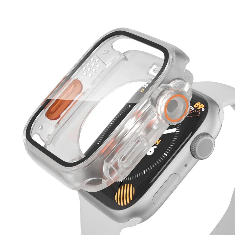 เปลี่ยนเป็นเคสเรือนนาฬิกา PC ไฮบริดฟิล์มกันน้ำครอบคลุมทั้งหมด Ultra 49mm สำหรับ Apple Watch Series 6 / 5 / 4 / SE 44mm, สำหรับ Apple Watch Series 6 / 5 / 4 / SE 40mm, สำหรับ Apple Watch Series 9 / 8 / 7 45mm, สำหรับ Apple Watch Series 9 / 8 / 7 41mm