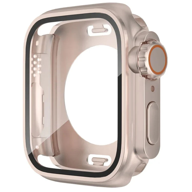 เปลี่ยนเป็นเคสเรือนนาฬิกา PC ไฮบริดฟิล์มกันน้ำครอบคลุมทั้งหมด Ultra 49mm สำหรับ Apple Watch Series 6 / 5 / 4 / SE 44mm, สำหรับ Apple Watch Series 6 / 5 / 4 / SE 40mm, สำหรับ Apple Watch Series 9 / 8 / 7 45mm, สำหรับ Apple Watch Series 9 / 8 / 7 41mm