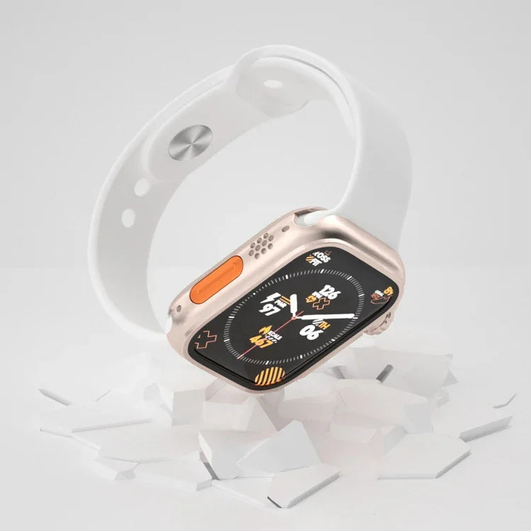 เปลี่ยนเป็นเคสเรือนนาฬิกา PC ไฮบริดฟิล์มกันน้ำครอบคลุมทั้งหมด Ultra 49mm สำหรับ Apple Watch Series 6 / 5 / 4 / SE 44mm, สำหรับ Apple Watch Series 6 / 5 / 4 / SE 40mm, สำหรับ Apple Watch Series 9 / 8 / 7 45mm, สำหรับ Apple Watch Series 9 / 8 / 7 41mm