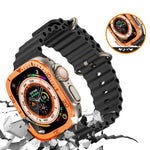 ฟิล์มกระจกนิรภัยกรอบโลหะวงแหวนตัวเลขแบบบูรณาการ สำหรับ Apple Watch Ultra 1 / 2 / 3 49mm