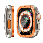 ฟิล์มกระจกนิรภัยกรอบโลหะวงแหวนตัวเลขแบบบูรณาการ สำหรับ Apple Watch Ultra 1 / 2 / 3 49mm