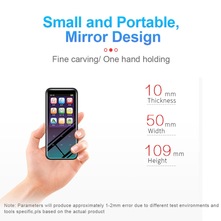 เครื่องบันทึกเสียงอัจฉริยะมัลติฟังก์ชัน M15 เครื่องเล่นเพลง MP3 เสียง Hifi วอล์กแมน รุ่นบลูทูธ, 4GB, 8GB, 16GB, 32GB