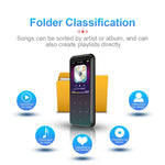 เครื่องบันทึกเสียงอัจฉริยะมัลติฟังก์ชัน M15 เครื่องเล่นเพลง MP3 เสียง Hifi วอล์กแมน รุ่นบลูทูธ, 4GB, 8GB, 16GB, 32GB
