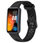 Solid Color Breathable Silicone Watch Band, For Huawei Band 10 / 9 / 8