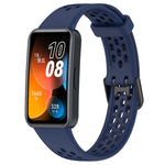 Solid Color Breathable Silicone Watch Band, For Huawei Band 10 / 9 / 8