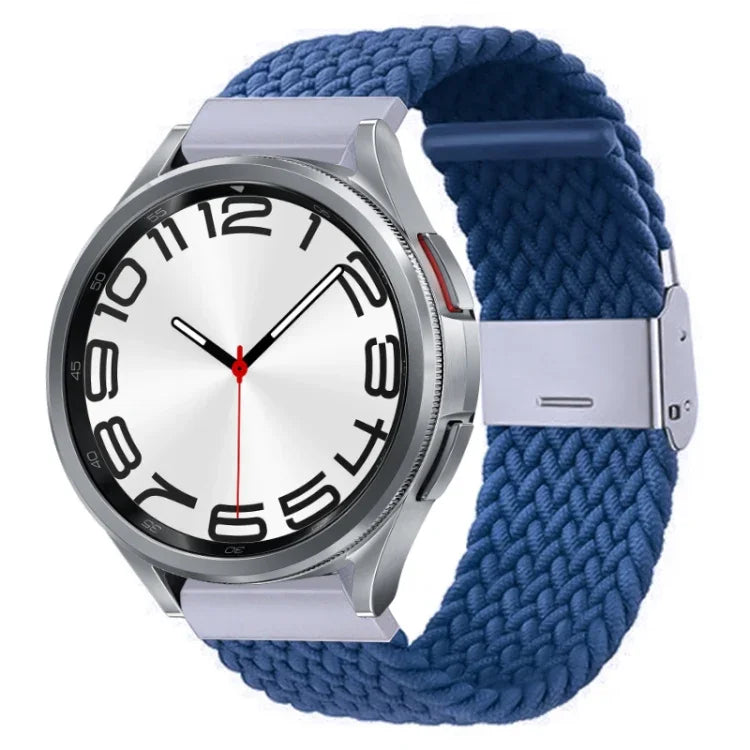สายรัดนาฬิกาแบบถักไนลอนพร้อมหัวเข็มขัดโลหะ สำหรับ Samsung Galaxy Watch 6 / 6 Classic