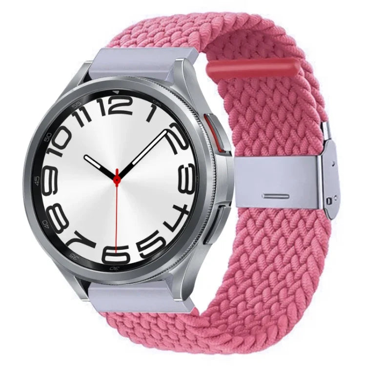 สายรัดนาฬิกาแบบถักไนลอนพร้อมหัวเข็มขัดโลหะ สำหรับ Samsung Galaxy Watch 6 / 6 Classic
