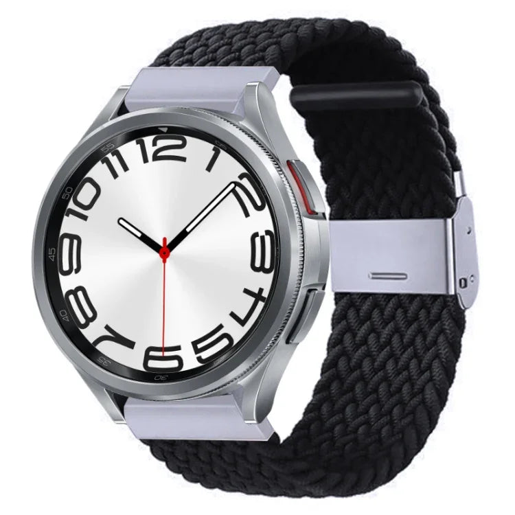 สายรัดนาฬิกาแบบถักไนลอนพร้อมหัวเข็มขัดโลหะ สำหรับ Samsung Galaxy Watch 6 / 6 Classic