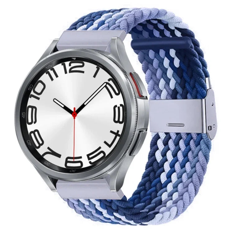 สายรัดนาฬิกาแบบถักไนลอนพร้อมหัวเข็มขัดโลหะ สำหรับ Samsung Galaxy Watch 6 / 6 Classic