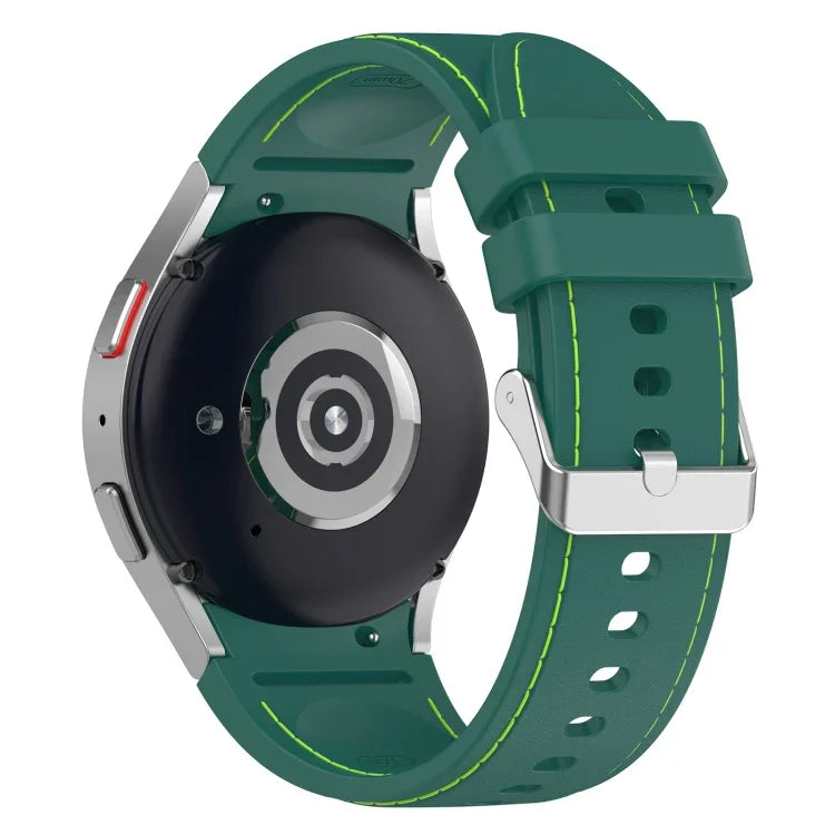 สายรัดนาฬิกาหนังซิลิโคน สำหรับ Samsung Galaxy Watch 6 / 6 Classic