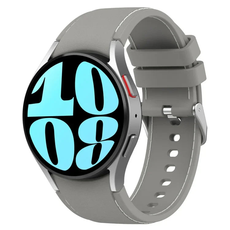 สายรัดนาฬิกาหนังซิลิโคน สำหรับ Samsung Galaxy Watch 6 / 6 Classic