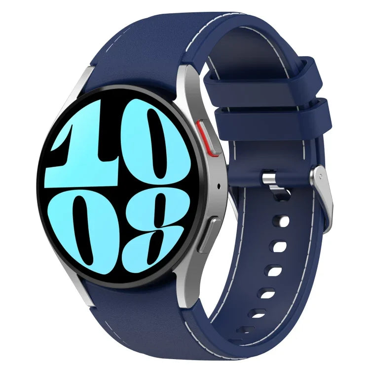 สายรัดนาฬิกาหนังซิลิโคน สำหรับ Samsung Galaxy Watch 6 / 6 Classic