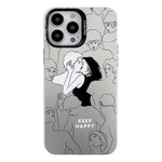 Electroplated Silver Series PC Protective Phone Case, For iPhone 14 Pro Max, For iPhone 13 Pro Max