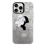 Electroplated Silver Series PC Protective Phone Case, For iPhone 16 Pro Max, For iPhone 16 Pro