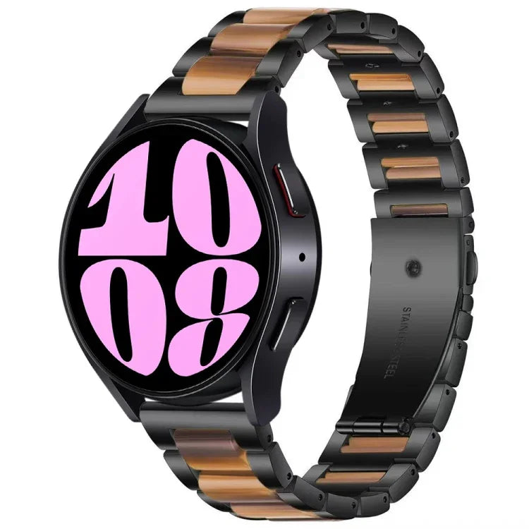 สายรัดนาฬิกาโลหะเรซิ่นสามเม็ด สำหรับ Samsung Galaxy Watch 6 / 6 Classic