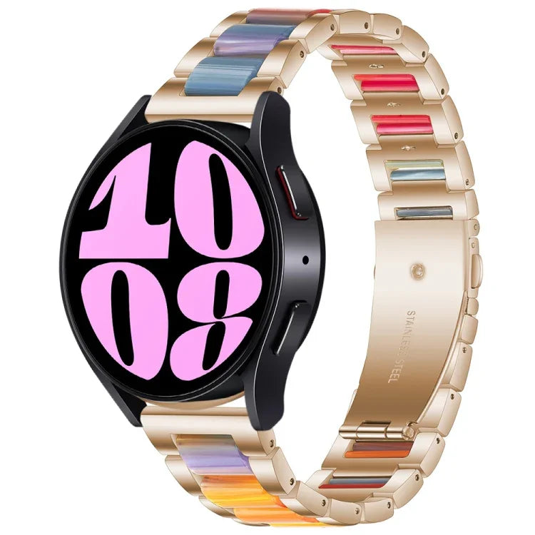 สายรัดนาฬิกาโลหะเรซิ่นสามเม็ด สำหรับ Samsung Galaxy Watch 6 / 6 Classic