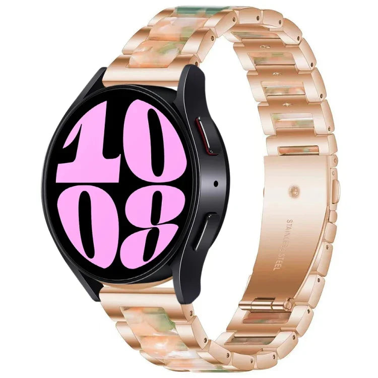สายรัดนาฬิกาโลหะเรซิ่นสามเม็ด สำหรับ Samsung Galaxy Watch 6 / 6 Classic