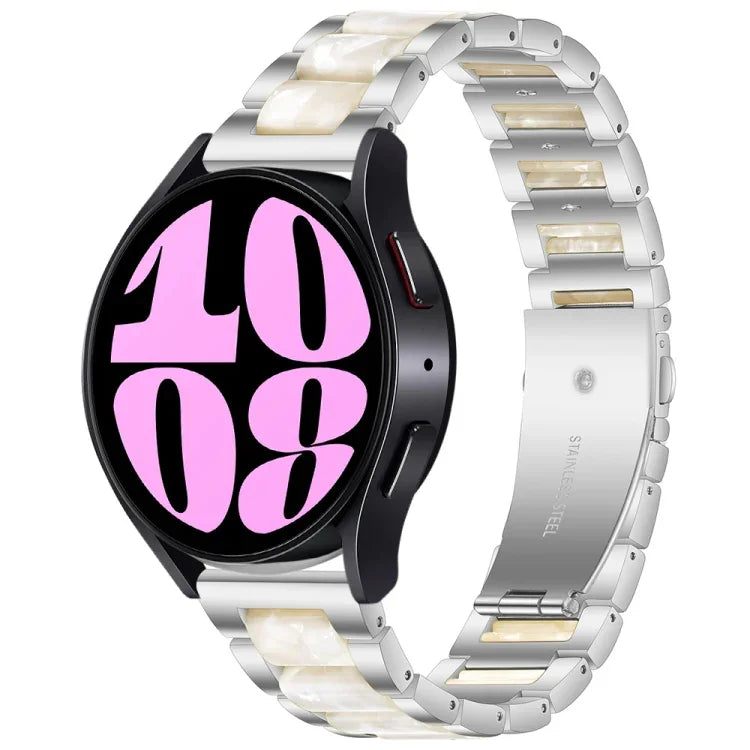 สายรัดนาฬิกาโลหะเรซิ่นสามเม็ด สำหรับ Samsung Galaxy Watch 6 / 6 Classic