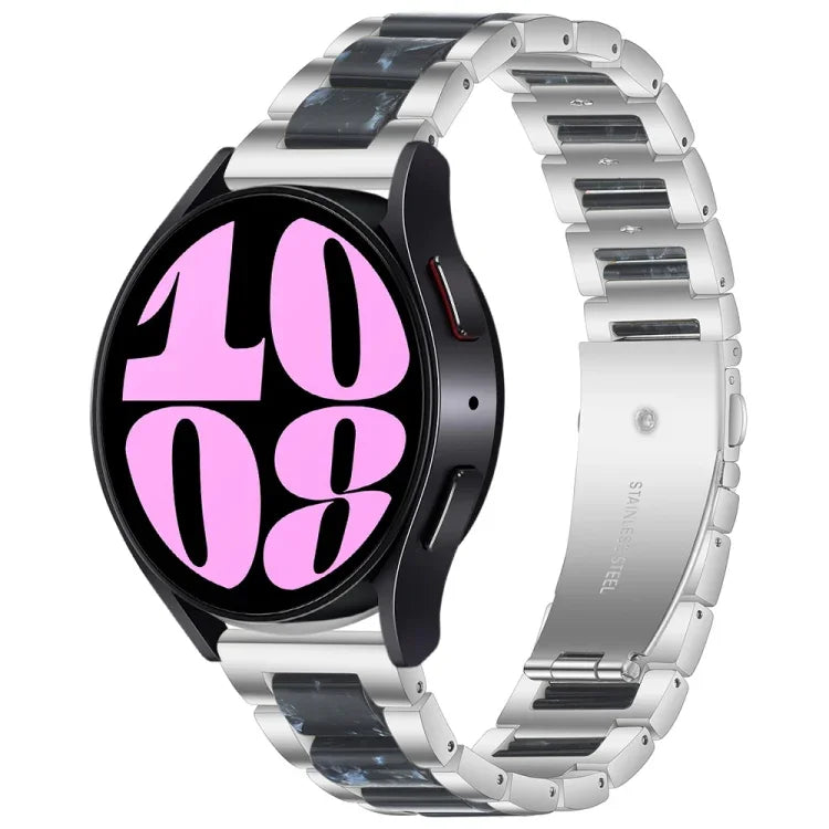 สายรัดนาฬิกาโลหะเรซิ่นสามเม็ด สำหรับ Samsung Galaxy Watch 6 / 6 Classic