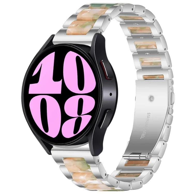 สายรัดนาฬิกาโลหะเรซิ่นสามเม็ด สำหรับ Samsung Galaxy Watch 6 / 6 Classic