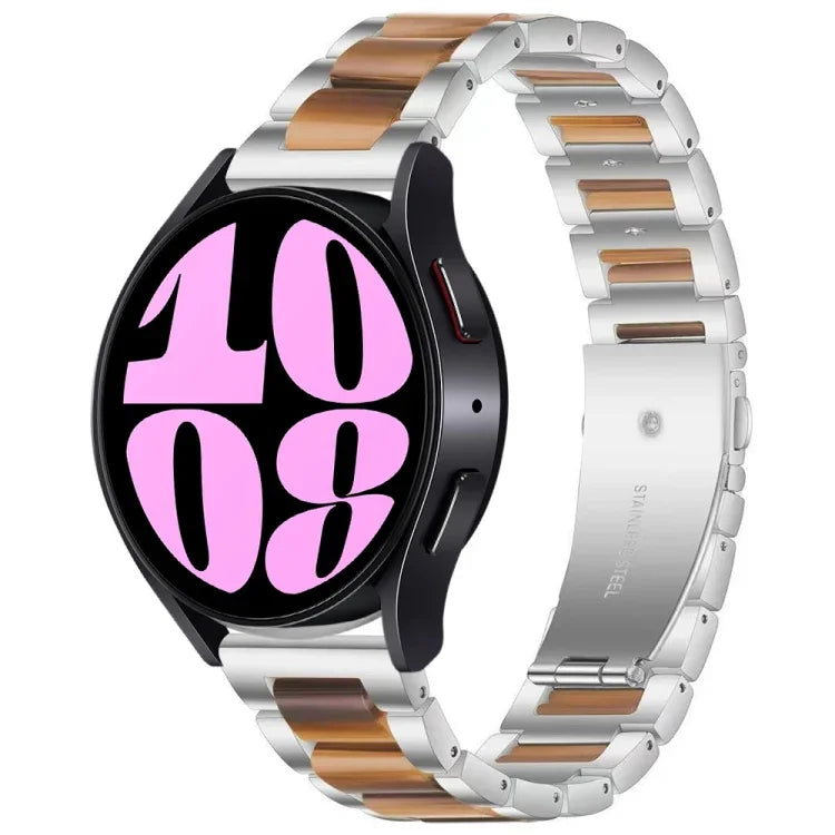 สายรัดนาฬิกาโลหะเรซิ่นสามเม็ด สำหรับ Samsung Galaxy Watch 6 / 6 Classic