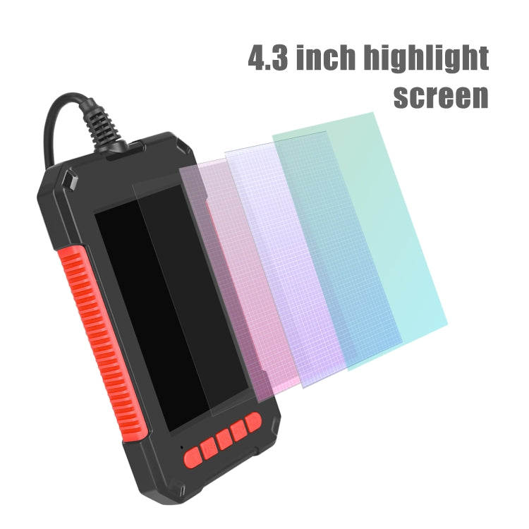 P40 3.9mm HD สีแดง กันน้ำ กล้องส่องทางไกลอุตสาหกรรมแบบพกพาหน้าจอแนวตั้งแบบบูรณาการแบบถือด้วยมือ ความยาว 2m, 5m, 10m