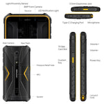 Ulefone Armor X12 Pro, โทรศัพท์กันกระแทก IP68/IP69K, หน้าจอ 5.45 นิ้ว Android 15 MediaTek Helio G36 Octa Core, เครือข่าย: 4G, NFC, 4GB+64GB