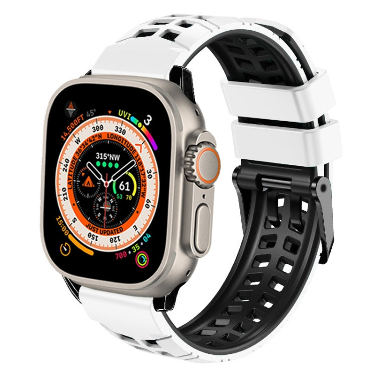 Twill Dual-row Buckle Silicone Watch Band, For Apple Watch Ultra 49mm, For Apple Watch SE 2023 44mm, For Apple Watch SE 2023 40mm, For Apple Watch Ultra 2 49mm, For Apple Watch Series 9 45mm