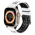 สายรัดนาฬิกาซิลิโคนทวิลแบบหัวเข็มขัดสองแถว สำหรับ Apple Watch Ultra 49mm, สำหรับ Apple Watch SE 2023 44mm, สำหรับ Apple Watch SE 2023 40mm, สำหรับ Apple Watch Ultra 2 49mm, สำหรับ Apple Watch Series 9 45mm