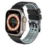 สายรัดนาฬิกาซิลิโคนทวิลแบบหัวเข็มขัดสองแถว สำหรับ Apple Watch Ultra 49mm, สำหรับ Apple Watch SE 2023 44mm, สำหรับ Apple Watch SE 2023 40mm, สำหรับ Apple Watch Ultra 2 49mm, สำหรับ Apple Watch Series 9 45mm