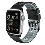 สายรัดนาฬิกาซิลิโคนทวิลแบบหัวเข็มขัดสองแถว สำหรับ Apple Watch SE 2022 40mm, สำหรับ Apple Watch SE 2022 44mm, สำหรับ Apple Watch Series 9 41mm, สำหรับ Apple Watch Series 8 41mm, สำหรับ Apple Watch Series 8 45mm