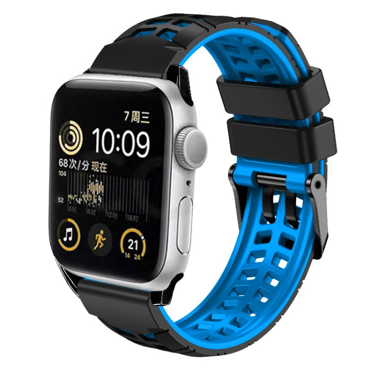 สายรัดนาฬิกาซิลิโคนทวิลแบบหัวเข็มขัดสองแถว สำหรับ Apple Watch SE 2022 40mm, สำหรับ Apple Watch SE 2022 44mm, สำหรับ Apple Watch Series 9 41mm, สำหรับ Apple Watch Series 8 41mm, สำหรับ Apple Watch Series 8 45mm